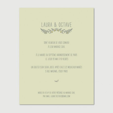 invitation secondaire octave