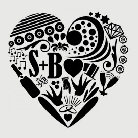 I heart you...avec initiales