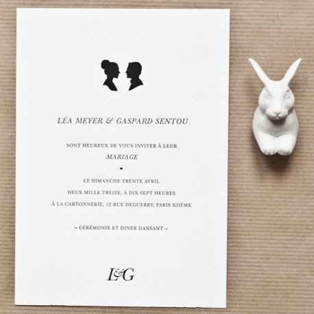 invitation gaspard letterpress