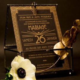 letterpress invitation james - black