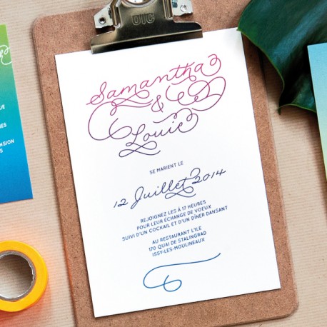 invitation letterpress louie