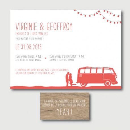 Invitation style accordéon