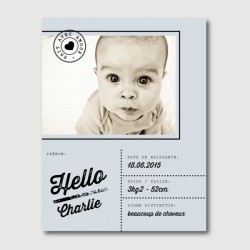 faire part Charlie bleu