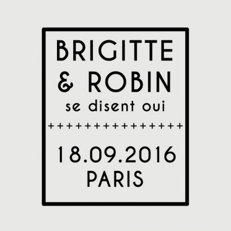 tampon save the date robin