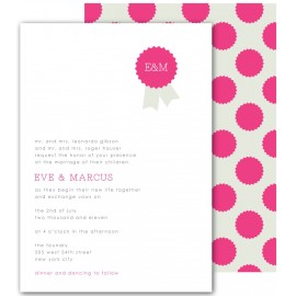 ribbon invite hot pink