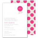 invitation ribbon hot pink