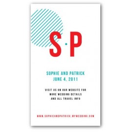 graphicdot red & teal petites cartes