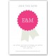 ribbon save the date hot pink